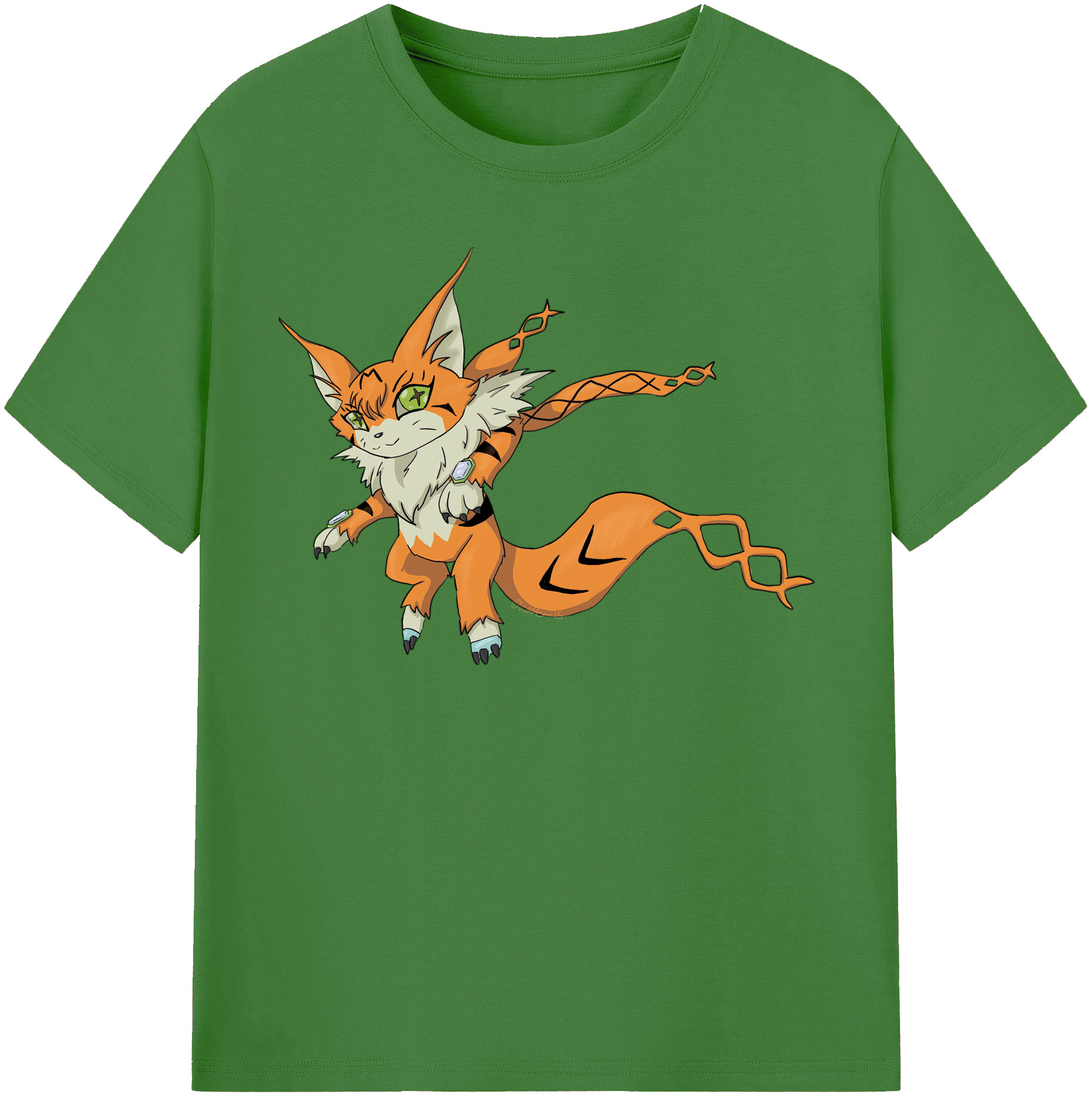 （画像用） Digimon デジタルモンスター/デジモン レディースカジュアルプリントTシャツ（綿100％）